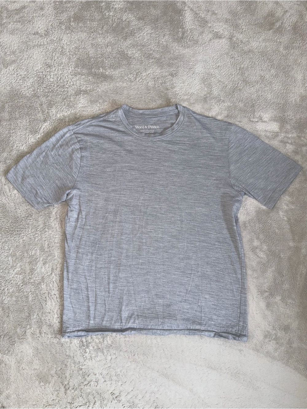 Wool & Prince Merino Wool Blend T shirt In Grey Men’s Small Short Sleeve